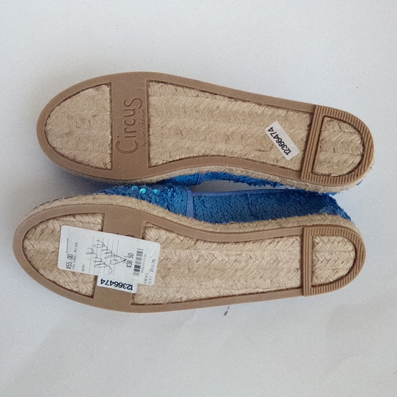 New Circus by Sam Edelman Blue Sequins Flat  Espadrille Shoes Women's Size 9.5 - Picture 17 of 17